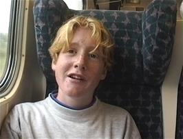 Llewellyn Holmes on the 1528 train from Bristol Parkway to Newton Abbot